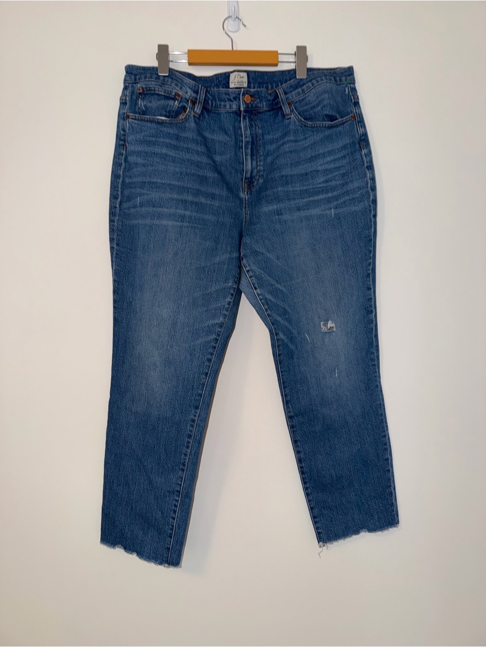 J Crew slim broken in boyfriend cigarette jeans Classic Blue denim capsule 35 - Picture 3 of 10